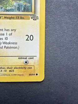 WOTC 1999 Pokemon TCG Pikachu 60/64 Jungle 1st Edition Common Regular 50 HP - Image 4