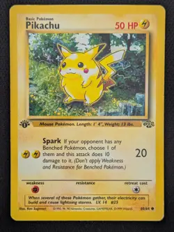 1st Edition Pikachu 60/64 Jungle WOTC 1999 Pokemon Card TCG - Image 1