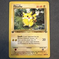 1st Edition Pikachu 60/64 Jungle WOTC 1999 Pokemon Card TCG - Image 1