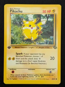 1st Edition Pikachu 60/64 Jungle WOTC 1999 Pokemon Card TCG - Image 1