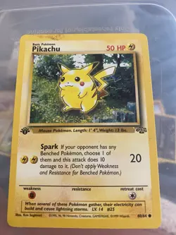 Pikachu 60/64 1st Edition MP Jungle Pokemon TCG - Image 1