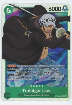 One Piece TCG Trafalgar Law OP01-047 SR Romance Dawn ENGLISH Card NM - Image 1