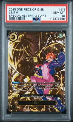 PSA 10 Lilith OP07-111 OP13 SP Parallel Alternate Alt Art One Piece TCG EN - Image 1