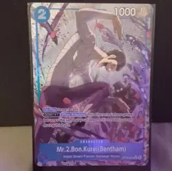 Bandai One Piece CCG Mr. 2 Bon Kurei (Bentham) OP16-005 Alt Art Holo Rare - Image 1