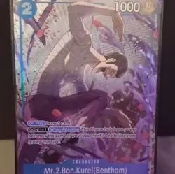 Bandai One Piece CCG Mr. 2 Bon Kurei (Bentham) OP16-005 Alt Art Holo Rare - Image 2