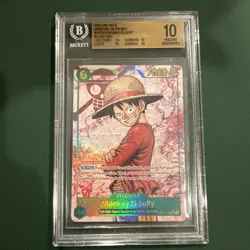 One Piece CCG Monkey.D.Luffy Carry On His Will Alt Art Sec OP13-118 BGS 10! - Image 1