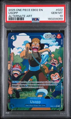2025 ONE PIECE EB02-EXTRA BOOSTER -ANIME 25TH COLLECTION- #022 USOPP PSA 10 - Image 1