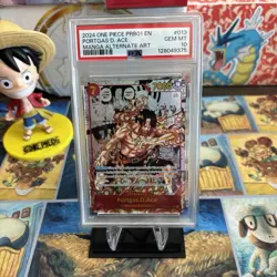One Piece CCG Portgas.D.Ace Manga Alternate Art English PRB01-013 PSA 10 - Image 1