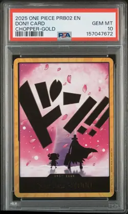 One Piece PRB-02 PRB02 Tony Tony.Chopper Chopper Gold Don!! PSA 10 English - Image 1