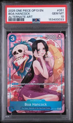 2025 ONE PIECE OP13-CARRYING ON HIS WILL ALTERNATE ART #051 BOA HANCOCK PSA 10 - Image 1