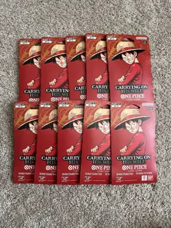 Bandai One Piece Card Game OP-13 Carrying On His Will 10 English Booster Packs - Image 1