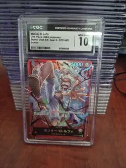 2025 ONE PIECE STARTER DECK ST21-EX GEAR 5 #001 MONKEY D. LUFFY CGC 10 Gem - Image 1