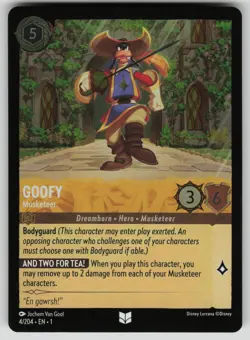 Goofy - Musketeer Cold Foil Uncommon The First Chapter 4/204 Disney Lorcana NM - Image 1