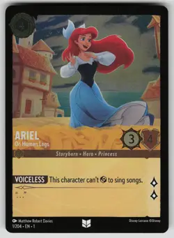 Ariel - On Human Legs Cold Foil The First Chapter 1/204 Disney Lorcana NM - Image 1