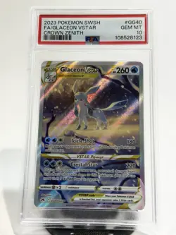 Pokemon 2023 Glaceon VSTAR GG40/GG70 Full Art Crown Zenith GEM MINT PSA 10 - Image 1