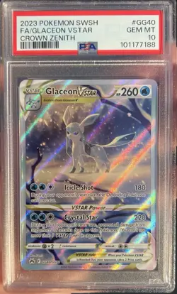 Full Art Glaceon Vstar Crown Zenith #GG40 ⭐PSA 10⭐ - Image 1