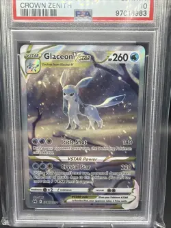 2023 Pokemon SWSH Glaceon VSTAR Full Art Crown Zenith GG40/GG70 PSA 10 Gem Mint - Image 2