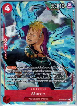 Marco (Alternate Art) OP02-018 English Paramount War - One Piece Card - NM - Image 1