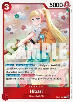 Hibari EB03-008 Rare Extra Booster: One Piece Heroines Edition One Piece Foil NM - Image 1