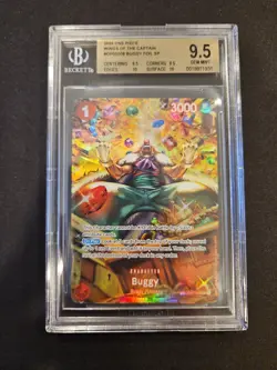 2024 One Piece Wings Of The Captain Buggy Foil SP OP03-008 BGS 9.5 GEM MINT - Image 1