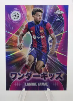 Lamine Yamal Wonder Kids 2023-24 Topps Chrome Japanese Card Rookie WK-3 RC (3) - Image 1