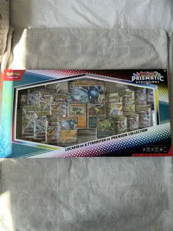 Pokemon Prismatic Evolutions Lucario EX and Tyranitar EX Premium Collection - Image 1