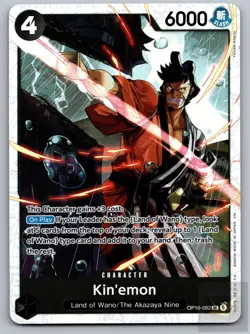 Kin'emon OP16-082 Super Rare The Time of Battle One Piece Foil Near Mint - Image 1