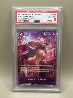 2025 One Piece Legacy of the Master Vinsmoke Reiju Alternate Art OP12-063 PSA 10 - Image 1