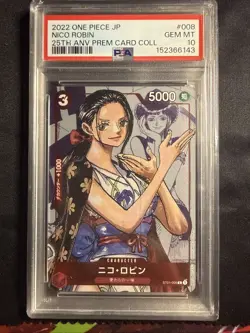 Nico Robin - ST01-008 Japanese One Piece 25th Anniversary PSA 10 - Image 2