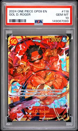2024 ONE PIECE GOL D. ROGER OP09-EMPERORS IN THE NEW WORLD #118 PSA 10 ENGLISH - Image 1