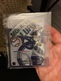 LA Dodgers Monkey.D.Luffy Promo EB02 One Piece Proxy Foil Card Mint Or NM Sealed - Image 1