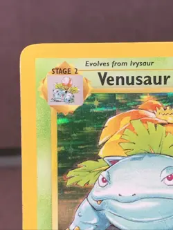 Pokemon TCG Venusaur Base Set Holo Rare 15/102 WOTC VTG 1999 HP Crease - Image 2
