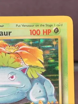 Pokemon TCG Venusaur Base Set Holo Rare 15/102 WOTC VTG 1999 HP Crease - Image 3