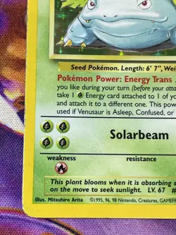 Pokemon TCG Venusaur Holo Card Base Set 15/102 Rare Nice Grass 1999 WOTC - Image 3