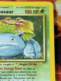 Pokemon TCG Venusaur Holo Card Base Set 15/102 Rare Nice Grass 1999 WOTC - Image 5