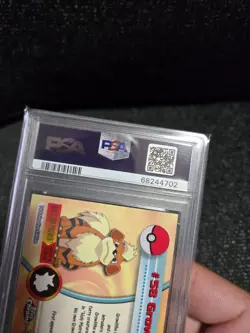 PSA 10 2000 Pokemon Game Topps Chrome Growlithe TV Rare Base Series 1 GEM MINT - Image 5