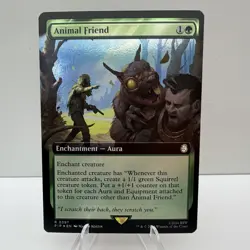 MTG Magic The Gathering Animal Friend Extended Art Foil Fallout PIP R 0397 - Image 1