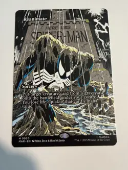 Reanimate Borderless MTG Marvel Spider-man iconic cover#32; NP - Image 1