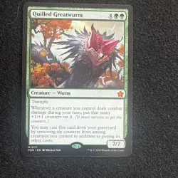 Quilled Greatwurm Foundations MTG Regular Near Mint - Image 1