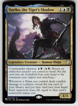 Yuriko, the Tiger's Shadow 52 Rare Commander 2018 Magic: The Gathering Near Mint - Image 1