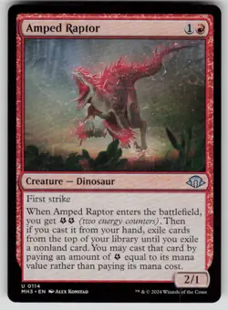 Amped Raptor Uncommon Modern Horizons 3 114 MTG Near Mint 2024 - Image 1