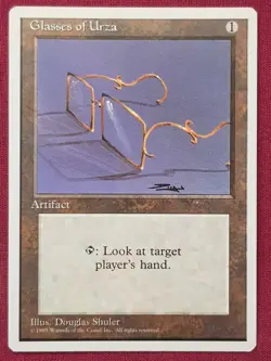 Magic The Gathering 4TH EDITION GLASSES OF URZA artifact card MTG FOURTH - Image 1