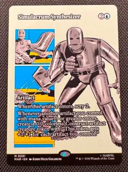 MTG - Simulacrum Synthesizer - Borderless - Marvel Universe Eternal-Legal - NM - Image 1