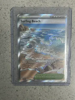 Pokemon ME04: Chaos Rising Surfing Beach Trainer Ultra Rare Holo #114/086 - MINT - Image 1