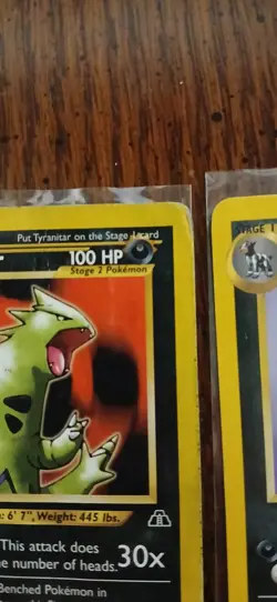 Pokemon 3 Rare 2001 WOC Vintage Neo Cards Tyranitar Houndoom Sneasel SeePics4Con - Image 5