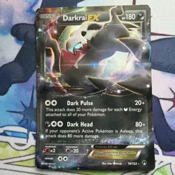 Pokemon Darkrai EX Holo Card 74/122 Breakpoint Ultra Rare - LP - Image 1