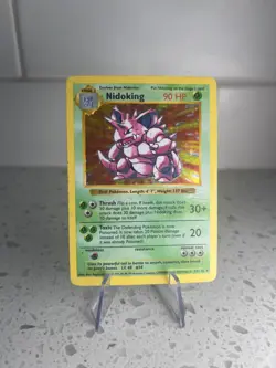 Nidoking 11/102 Holo Shadowless Base Set 1999 Pokemon Card HP/DMG - Image 1
