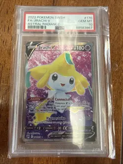 Pokemon TCG Jirachi V Astral Radiance Holo Card 170/189 Full Art PSA 10 - Image 1