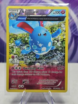 Azumarill (Alpha) Holo Rare XY - Primal Clash 104/160 Pokemon TCG Card MP - Image 1
