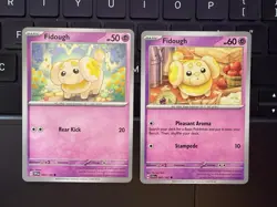 Fidough Pokemon TCG Card Lot (2) SVI 097/198 SCR 066/142 Regular Finish NM - Image 1